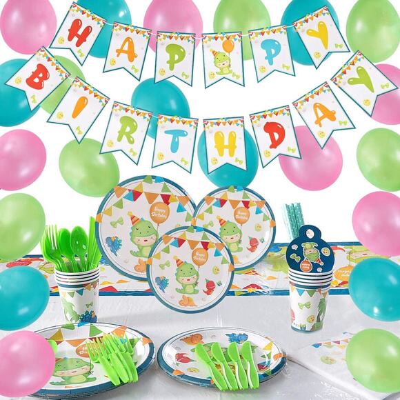 Dinosaur Birthday Tableware Friends Cups Plates Napkins Decor Party Supplies - Picture 2 of 12